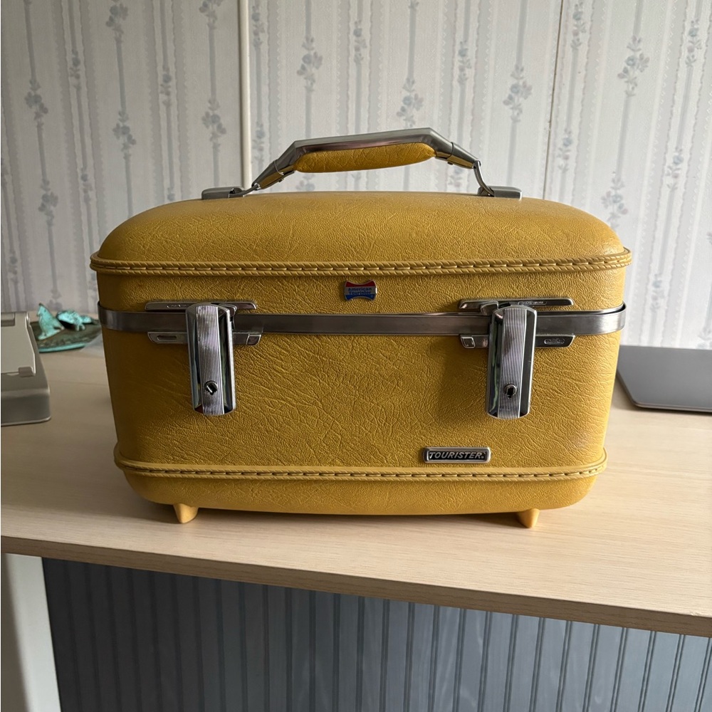 Vintage Yellow Train Case by American Tourister